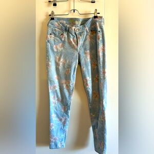 ROCK STAR FLORAL RETRO 90’s DENIM PRINT JEANS 🌸
